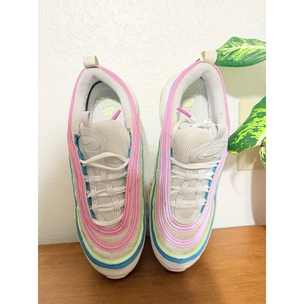 Nike Air Max 97 White Barely Volt Platinum Tint Women's Size 9.5 CW7017-1